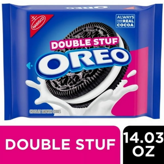 Pack of 2 OREO Double Stuf Chocolate Sandwich Cookies, 14.03 oz