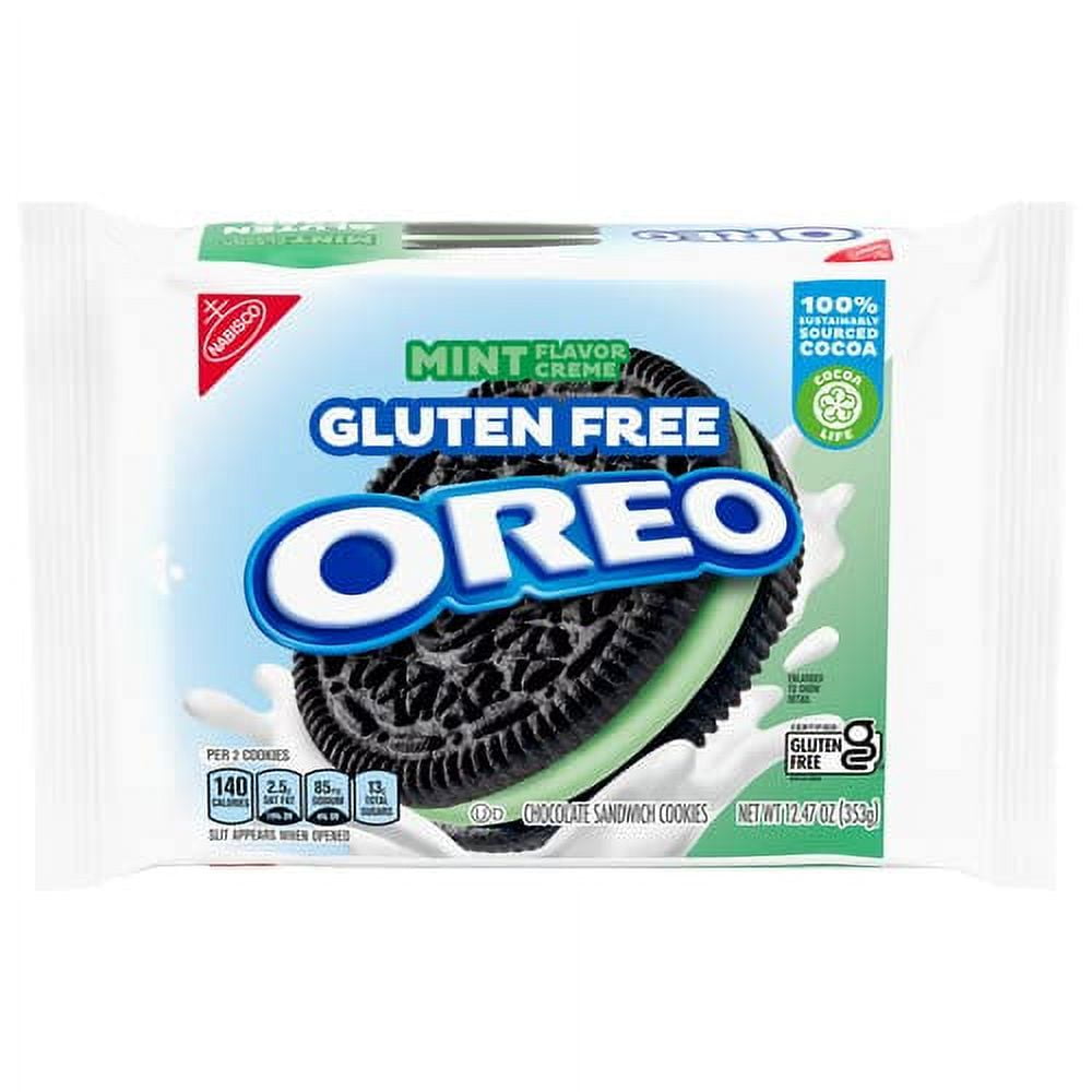 Oreo Gluten Free Mint Creme Chocolate Sandwich Cookies (Pack of 3)