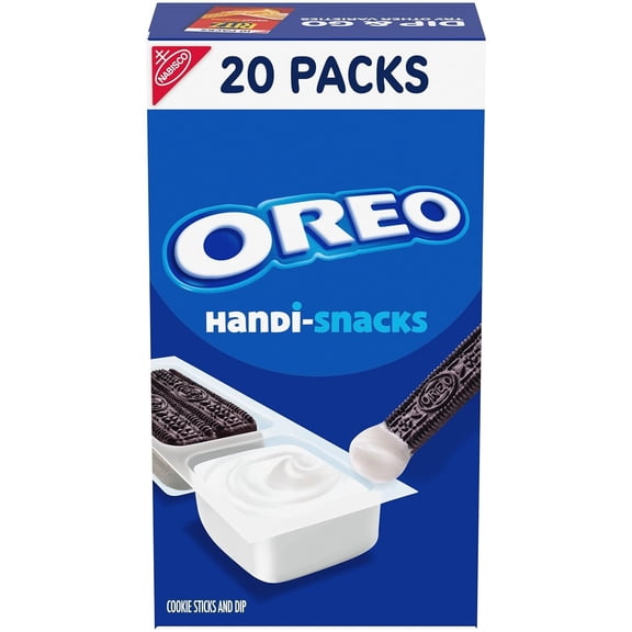 Oreo Handi-Snacks Chocolate Sandwich Cookies & Creme Dip, 20 Count (2 oz Each), 40 oz Total Snack Pack
