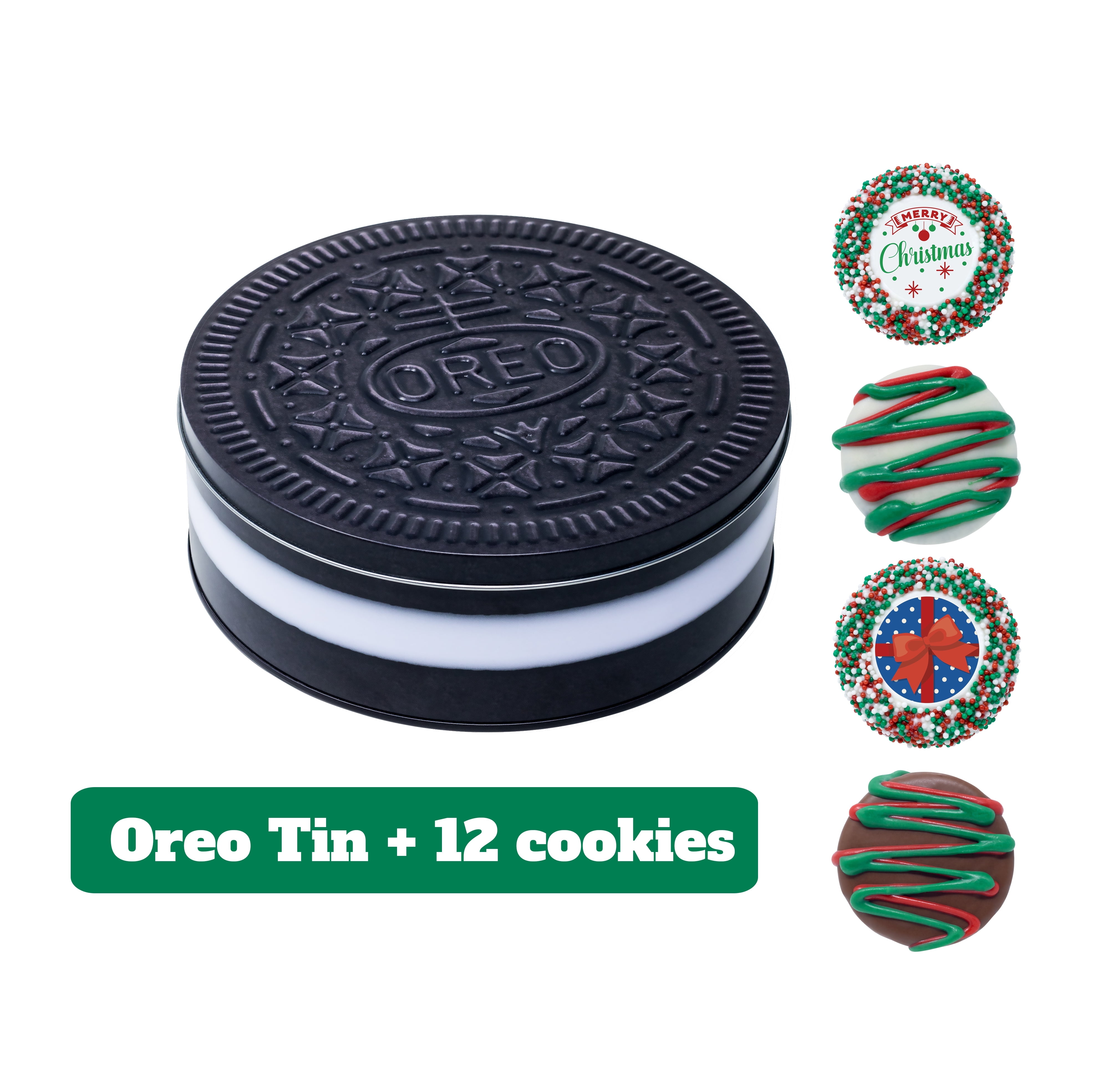 Oreo Holiday Collectible Tin w Cookies 12ct