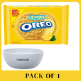 thumbnail image 1 of Oreo Lemon Creme Sandwich Cookies Family Size 18.71 oz Sweet Citrus Flavored Cookies Bowel by Mahad, 1 of 4