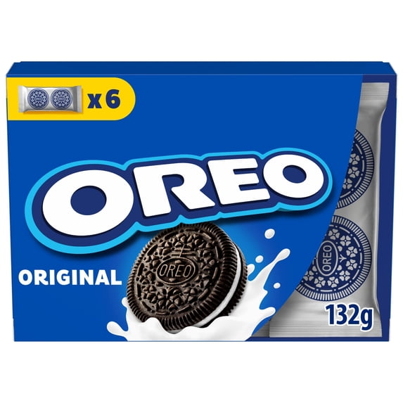 Oreo Lunchbox Vanilla Chocolate Cookies Multipack x 6 132g, Imported from Britain