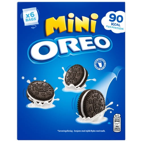 Oreo Mini Chocolate Sandwich Biscuit Snack Packs 6 x 19g, British Import (Pack of 2)