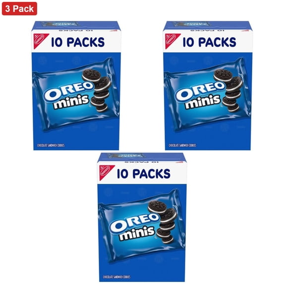 Oreo Mini Chocolate Sandwich Cookies Snack Pack - 10oz/10ct
