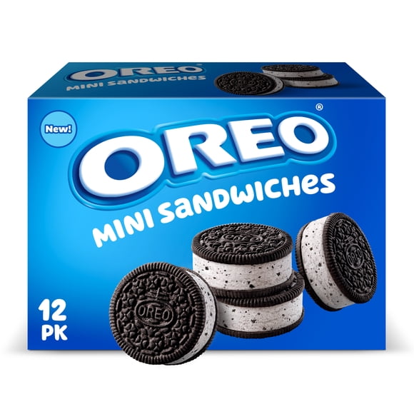 Oreo Frozen Dessert Mini Sandwiches 15 oz, 12 Count Cardboard Box Frozen