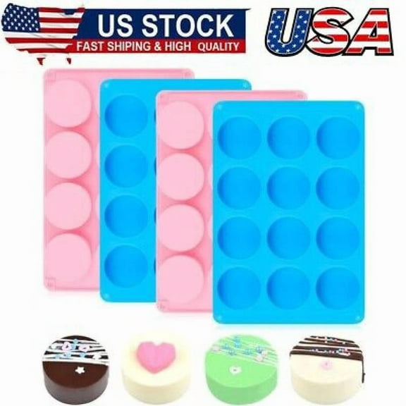Oreo Mold Silicone Cake Puck Mold Set For Chocolate Covered Cake Puck Round Cake