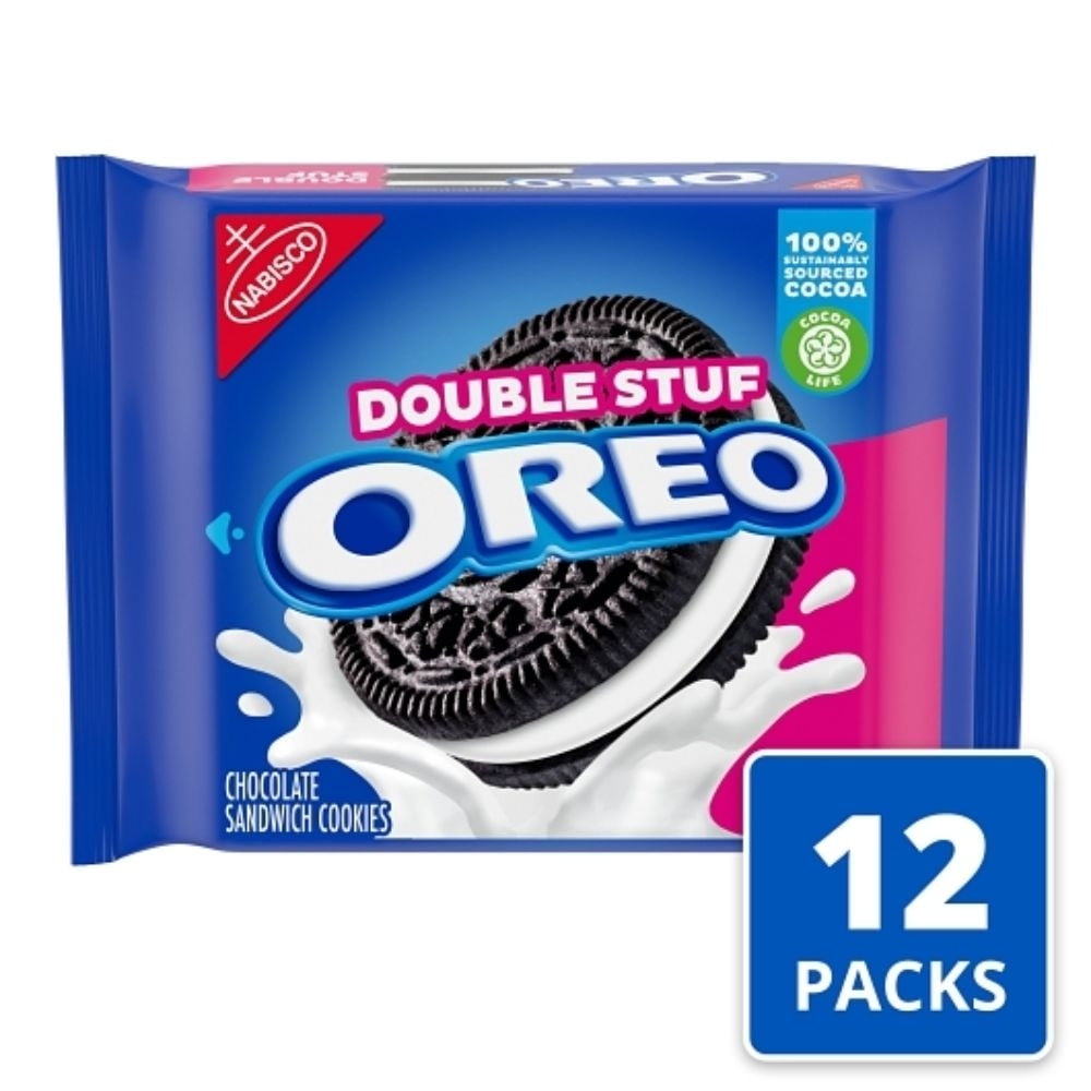 Oreo Original Double Stuf Cookies, 14.03 Ounce, 12 Packs Per Case