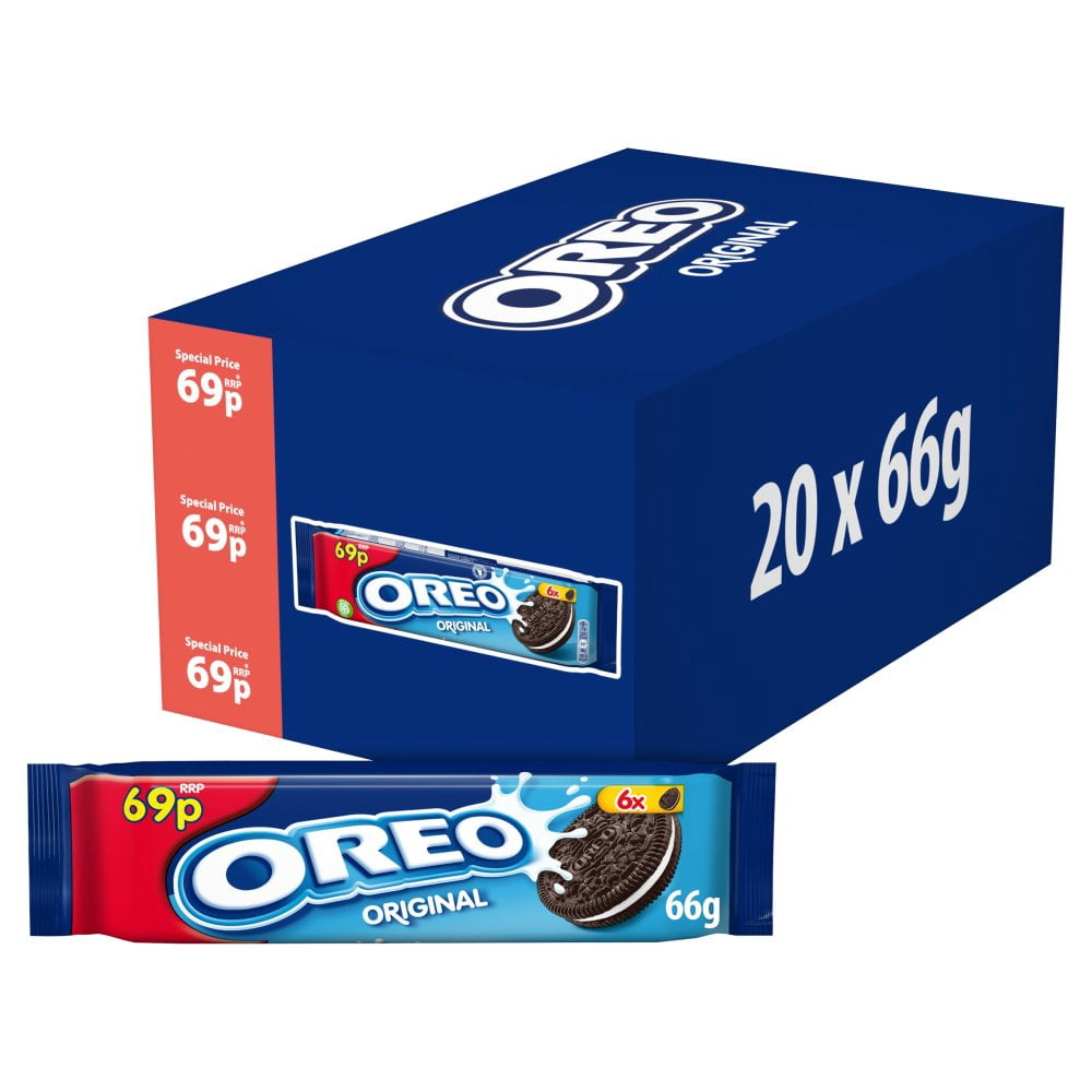 Oreo Original Sandwich Biscuit Snack 66g (pack of 20)