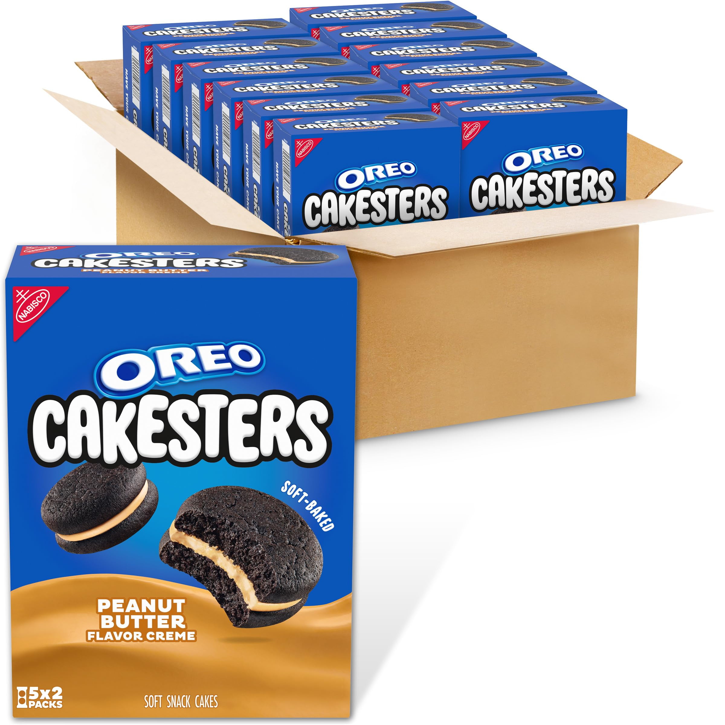 Oreo Peanut Butter Creme Cakesters Soft Snack Cakes, 125 Count Packs