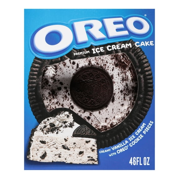 OREO Premium Ice Cream Cake Made with OREO Cookies and Vanilla Ice Cream, Serves 9