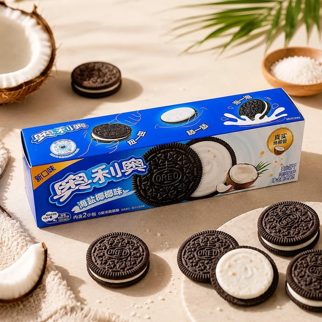 Salt Fat Lable Oreo Sandwich Cookies Sea Salt Coconut Flavor 3.4 oz - Walmart Business ...