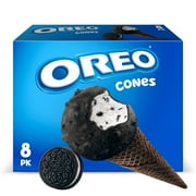 Oreo Sundae Cone Frozen Dessert Novelties, Low Fat, Kosher, 8 Count, 36.8 oz