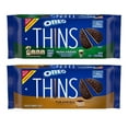 thumbnail image 1 of Oreo Thins Family Size Chocolate Sandwich Cookies, Irish Crème & Tiramisu , 11.78 oz (2 Pack Combo), 1 of 5