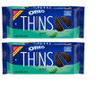 thumbnail image 1 of Oreo Thins Mint Creme Chocolate Sandwich Cookies Family Size 11.7oz Pack of 2, 1 of 4