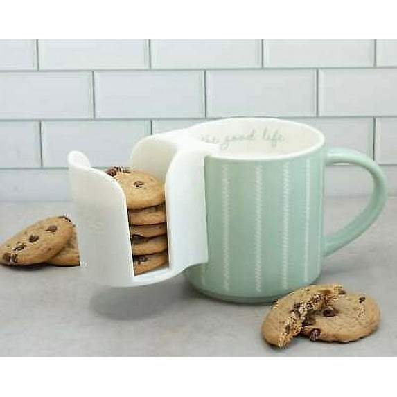 Clever Contraption Snack Cup Holder Caddy Set | Fits Oreo & Chips Ahoy | Brown | Round | Set of 2 | For Car or Desk Use
