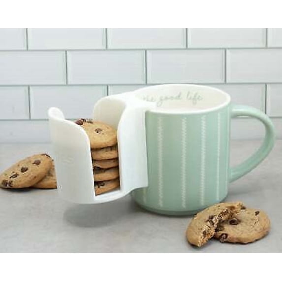 Clever Contraption Snack Cup Holder Caddy Set | Fits Oreo & Chips Ahoy | Brown | Round | Set of 2 | For Car or Desk Use