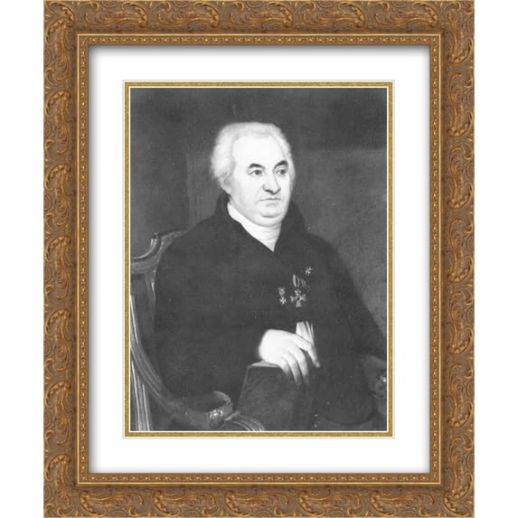 Orest Kiprensky 2x Matted 20x24 Gold Ornate Framed Art Print 'Portrait of Ivan Vasilievich Kusov '