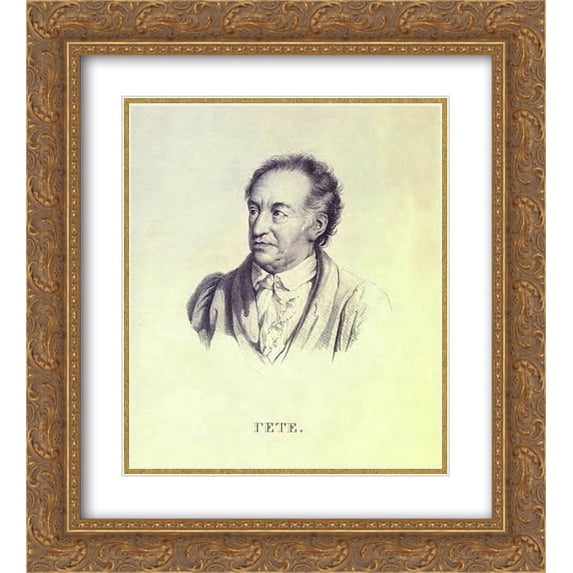 Orest Kiprensky 2x Matted 20x24 Gold Ornate Framed Art Print 'Portrait of Johann Wolfgang von Goethe'