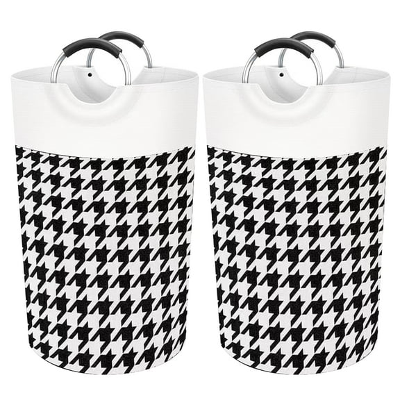 Orfeld 2PCS 82L Laundry Basket, Plastic tall Laundry Hamper, Foldable Laundry Bag with Aluminum Handle