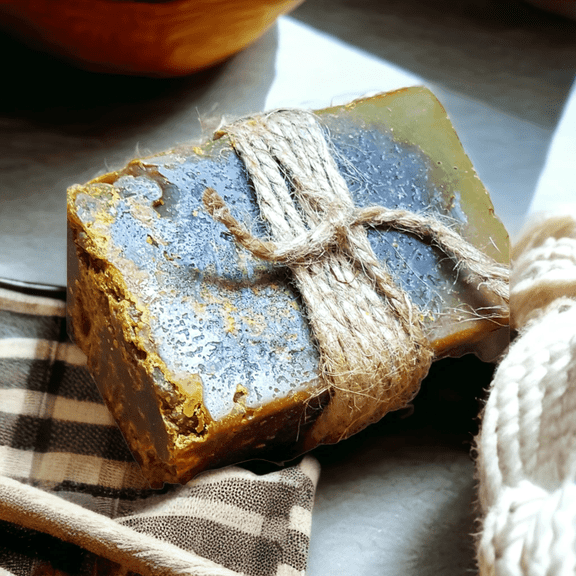 OrgAnnick Beauty Organic Ayurvedic Black Soap with Restoring Antibacterial, Antifungal and Antiseptic, 8oz