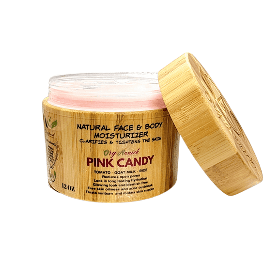 OrgAnnick Beauty Pink Candy Natural Face and Body Moisturizer Cream- 12 oz