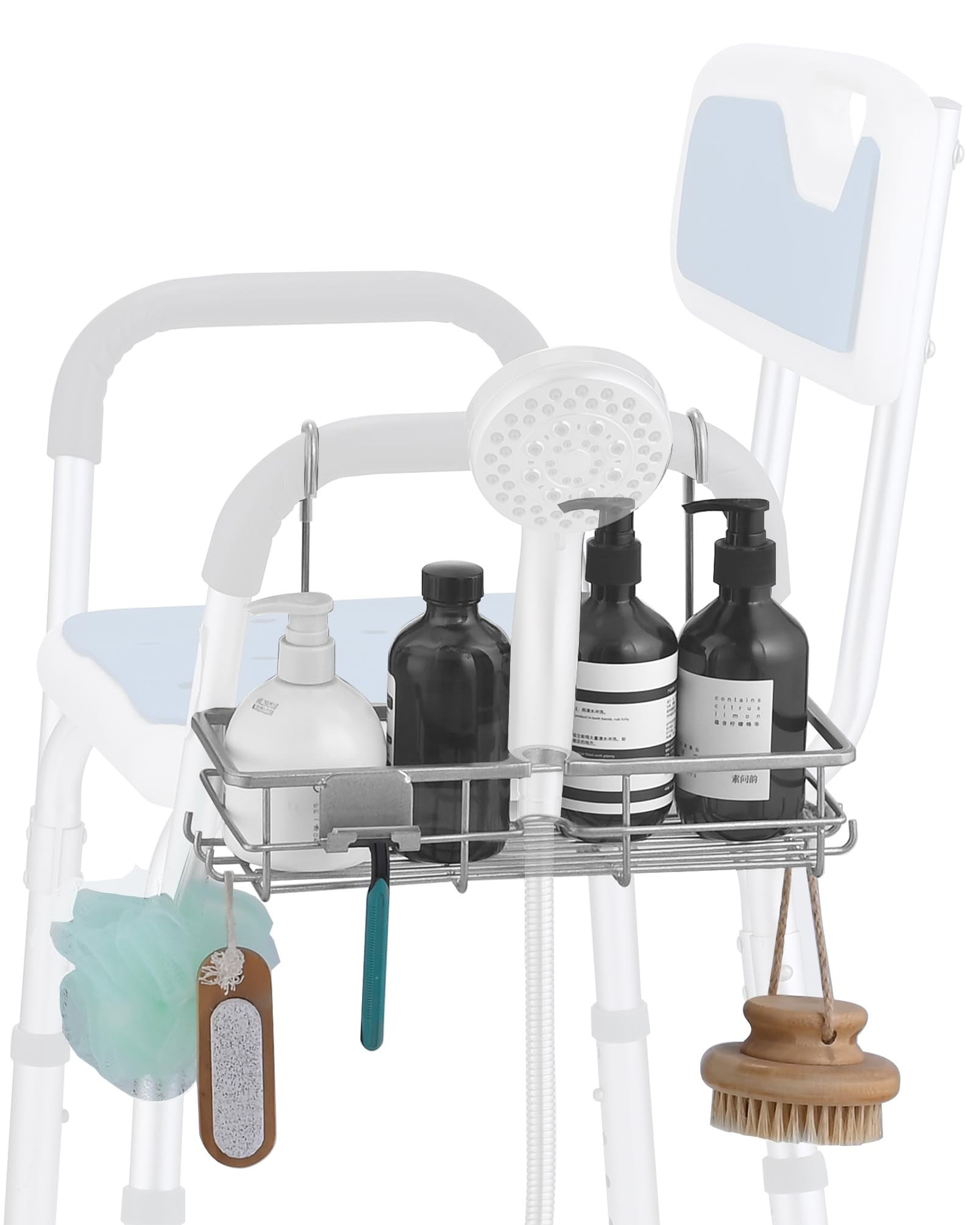 OrgCreator Shower Caddy Hanging for Shower Chair & Showerhead ...