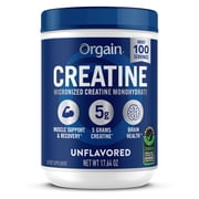 Orgain Creatine Monohydrate Micronized Powder, Unflavored, 100 servings, 17.64oz