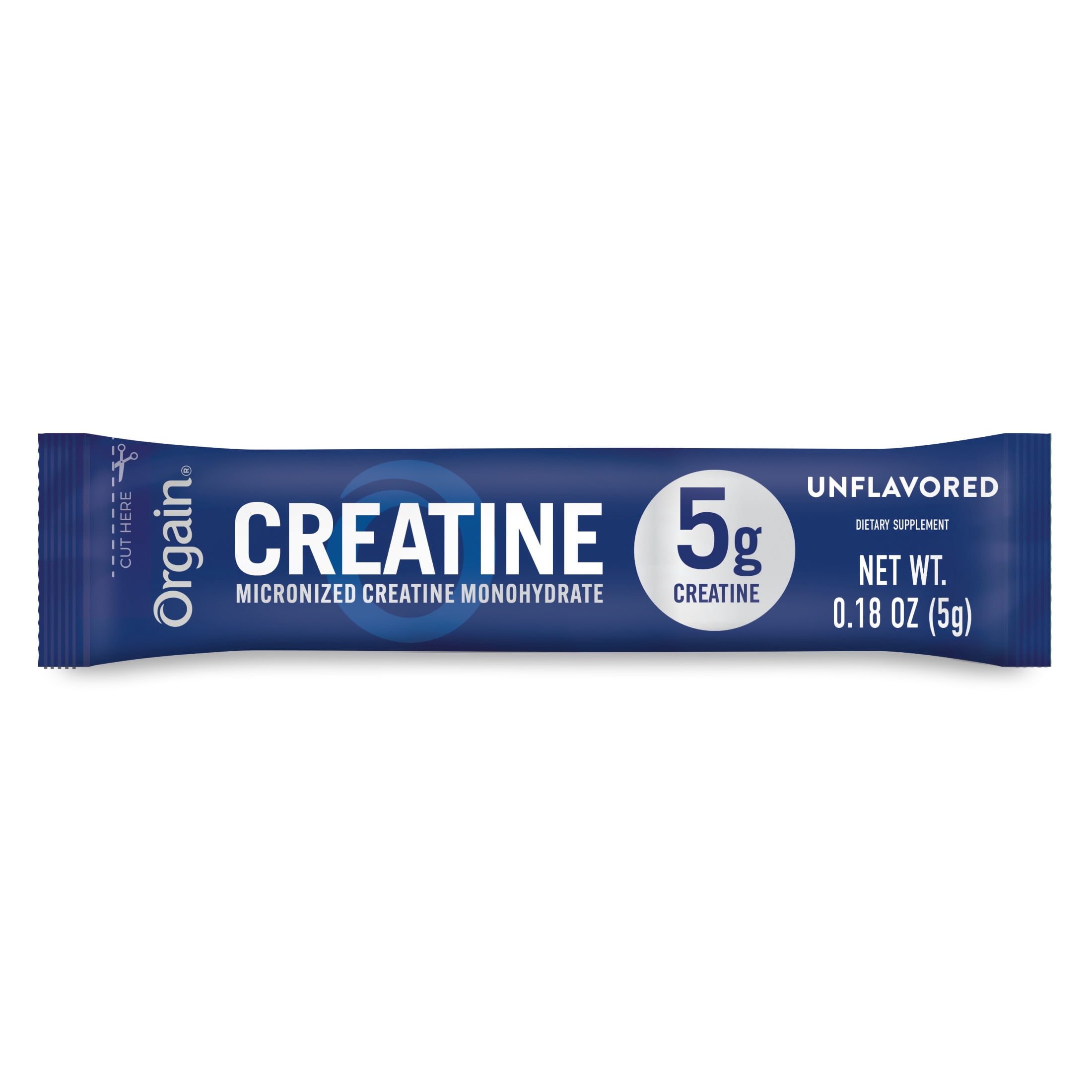 Orgain Creatine Monohydrate Micronized Powder, Unflavored, 1 Stick Pack, 0.18oz