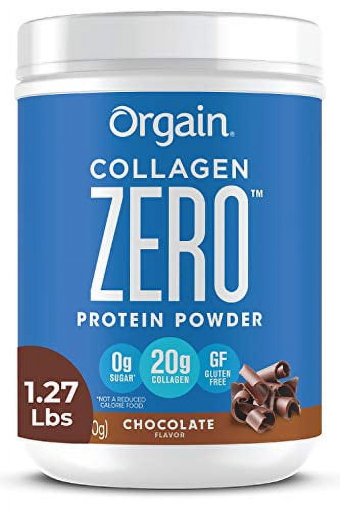 Orgain Grass Fed Hydrolyzed Collagen Peptides Zero Protein Powder ...