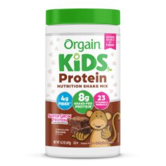 Orgain Kids Dairy Protein Powder Shake Mix, Chocolate Brownie, 16.2 oz