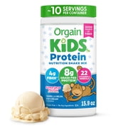 Orgain Kids Dairy Protein Powder Shake Mix, Vanilla Bean Ice Cream, 15.9 oz