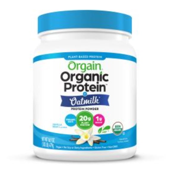 Orgain Organic 2 in 1 Vegan Protein Powder + Oatmilk, 20g Protein, Vanilla Bean 1.05lb