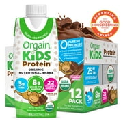 Orgain Organic Kids Nutritional Shake, 22 Vitamins & Minerals, Chocolate, 12ct