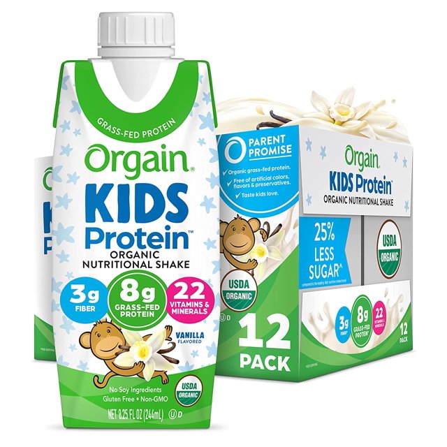 Orgain Organic Kids Nutritional Shake, 22 Vitamins & Minerals, Vanilla