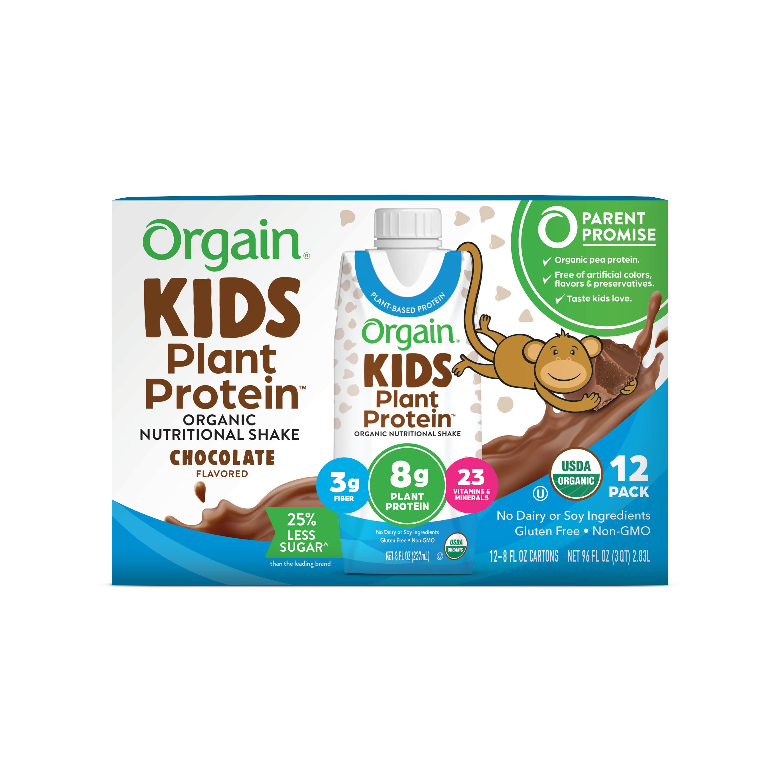 Orgain Kids Chocolate Protein Shake - 4pk/8.25 fl oz Cartons