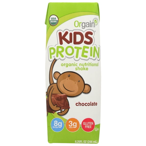 Orgain Organic Nutrition Shake Chocolate Kids, 8.25 Fl Oz
