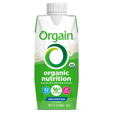 (3 pack) (3 Pack) Orgain Organic Nutrition Shake Vanilla Bean, 11 Fl Oz