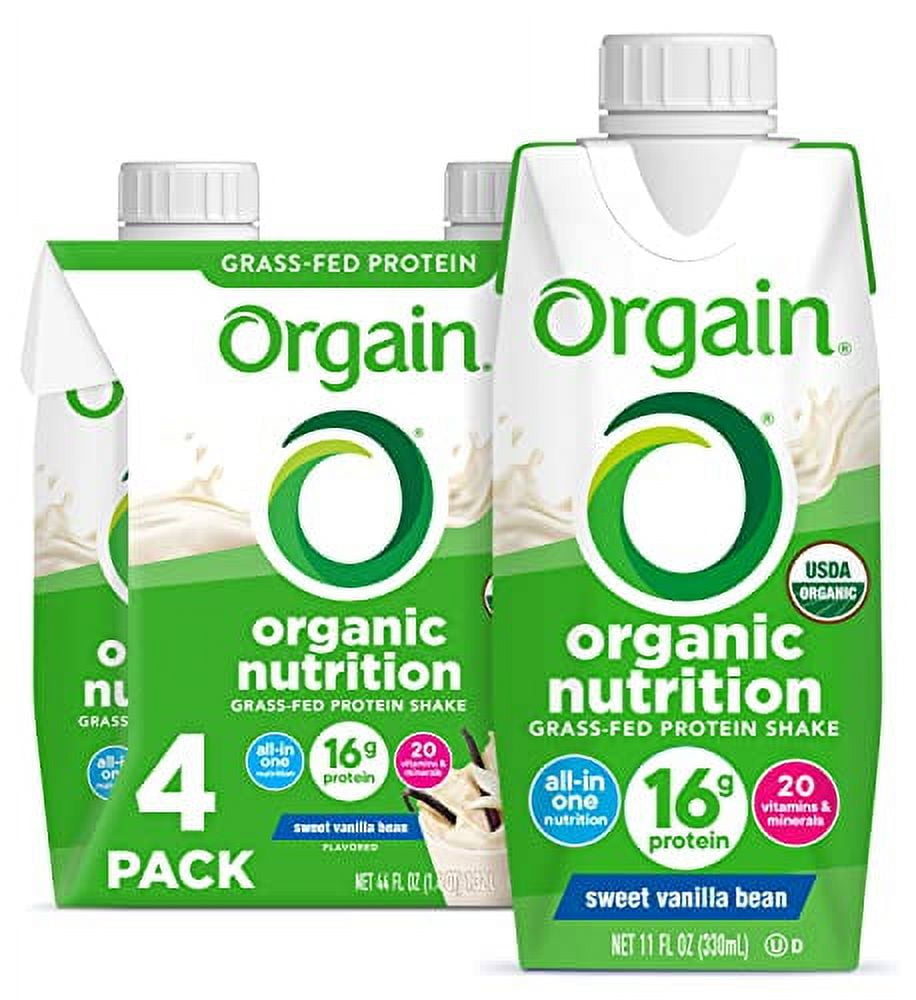 Orgain Organic Nutritional Shake, Vanilla Bean Meal Replacement, 16g