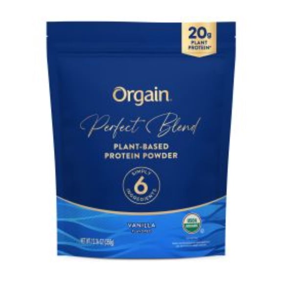 Orgain Organic Vegan Perfect Blend Protein Powder, 20g Clean Plant Protein,