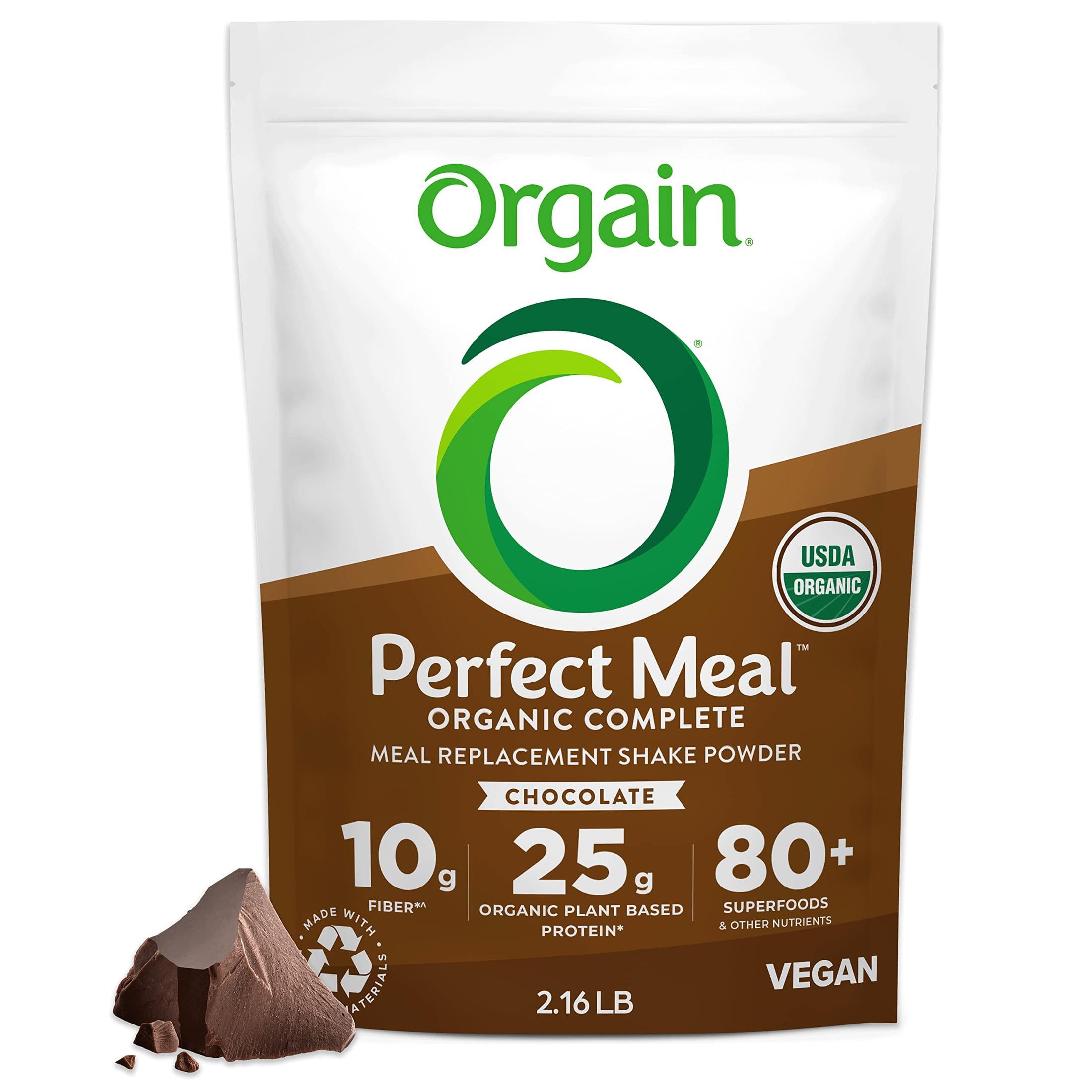 Orgain ® Organic Plant Based Perfect Meal Protein Powder Choclate