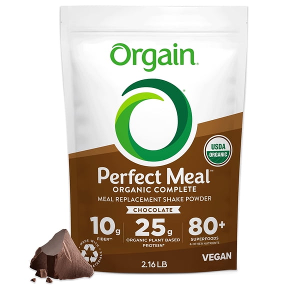 Orgain Perfect Meal Replacement - 25g Protein, Superfoods, Probiotics, Chocolate 2.16lb