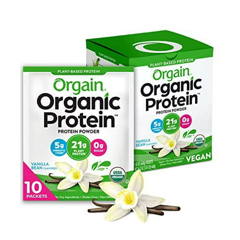 https://i5.walmartimages.com/seo/Orgain-Organic-Plant-Based-Protein-Powder-Travel-Pack-Vanilla-Bean-21g-Protein-5g-Fiber-No-Dairy-Gluten-Soy-Added-Sugar-Non-GMO-10-Count_21bcf9c5-3189-4c02-9d0b-3471fdd1fcc4.29c7becc7e0f56e3af59ea22bbfc41ba.jpeg?odnHeight=768&odnWidth=768&odnBg=FFFFFF