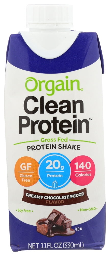 Orgain Clean Protein Grass Fed Creamy Chocolate Fudge Protein Shake, 12 ct  / 11 fl oz - Harris Teeter