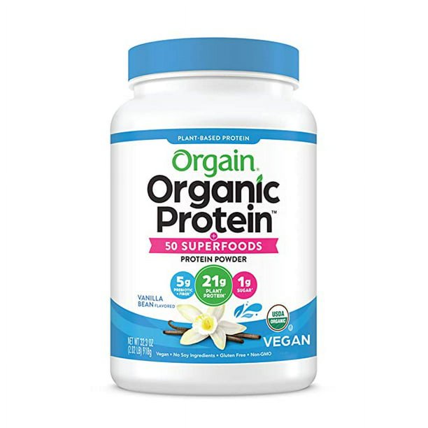 Orgain Organic Protein + Superfoods Powder, Vanilla Bean 21g of