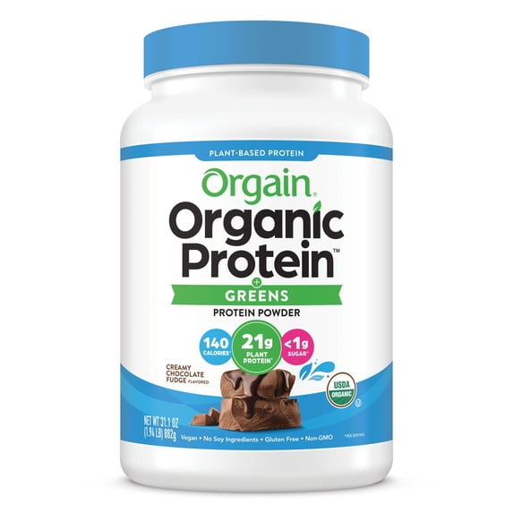 Orgain® Organic Protein™ + Greens Powder - Plant Based Creamy Chocolate Fudge