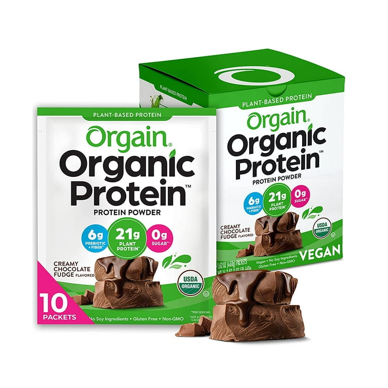Orgain Organic Plant Based Protein Powder, Creamy Chocolate Fudge