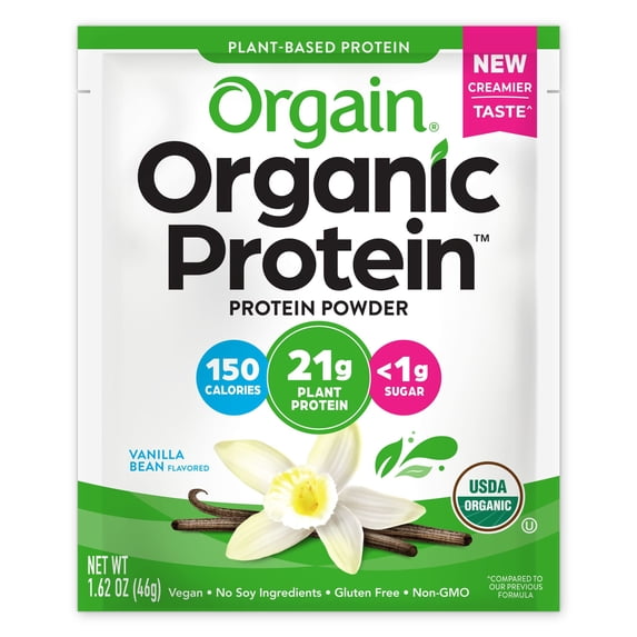 Orgain Organic Vegan 21g Protein Powder Packets, Travel Size - Vanilla, 1ct