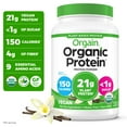 thumbnail interactive-video image 1 of Orgain Organic Vegan 21g Protein Powder, Plant Based Shake Drink, Vanilla Bean 2.03lb, 1 of 10