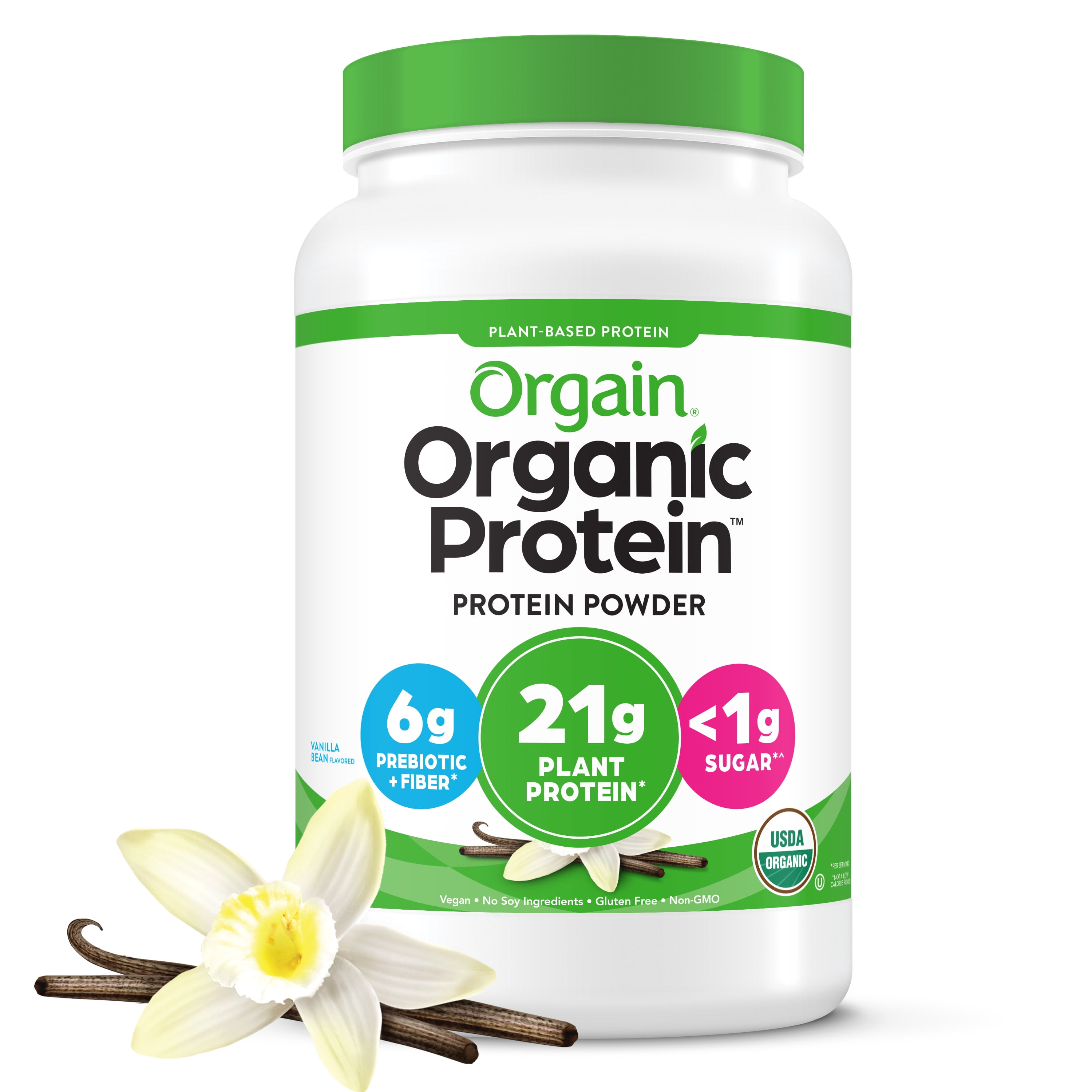 Orgain Organic Vegan 21g Protein Powder, Plant Based, Vanilla Bean 2