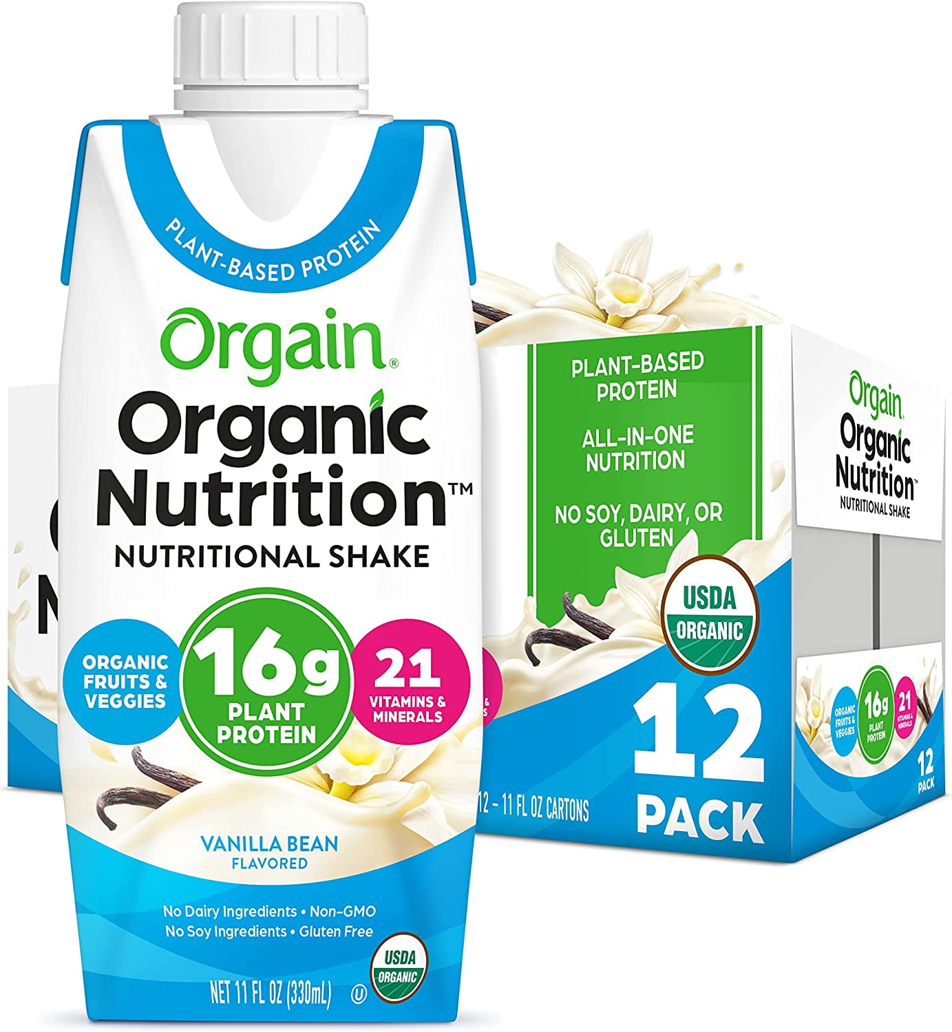 Orgain Organic Vegan Plant Based Nutritional Shake, Vanilla Bean Meal